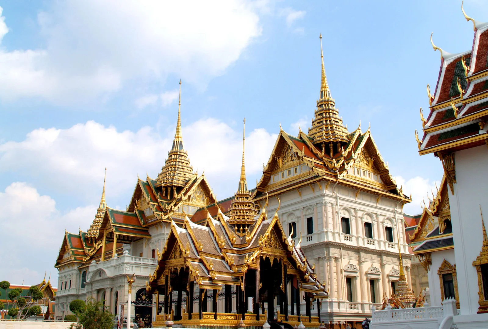 Ornate buildings of the Grand Palace complex in Bangkok